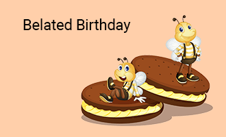 Belated Birthday group greeting cards