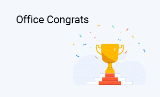 office congrats group greeting cards