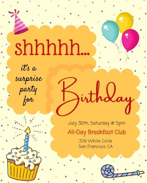 Shhh Surprise Party