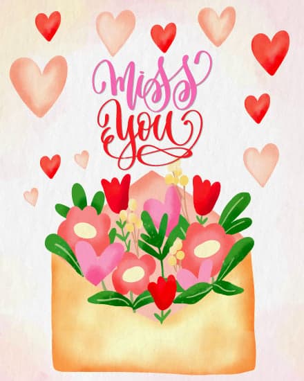 Watercolor Floral Envelope Watercolor Floral Envelope