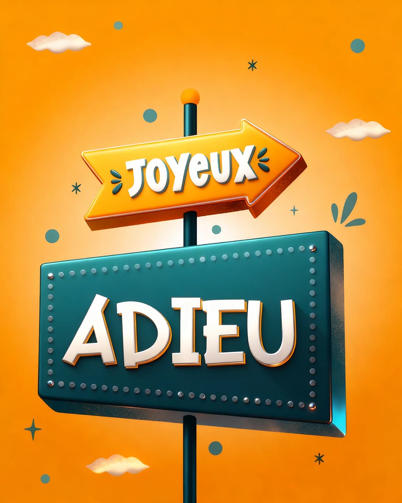 Joyeux Adieu Sign Joyeux Adieu Sign