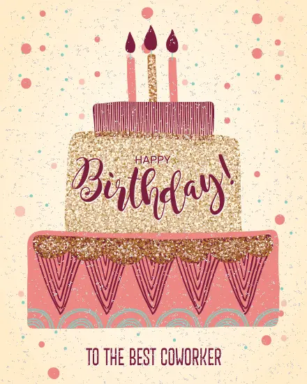 Glittering Coworker Birthday Glittering Coworker Birthday