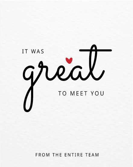 Great To Meet You Great To Meet You