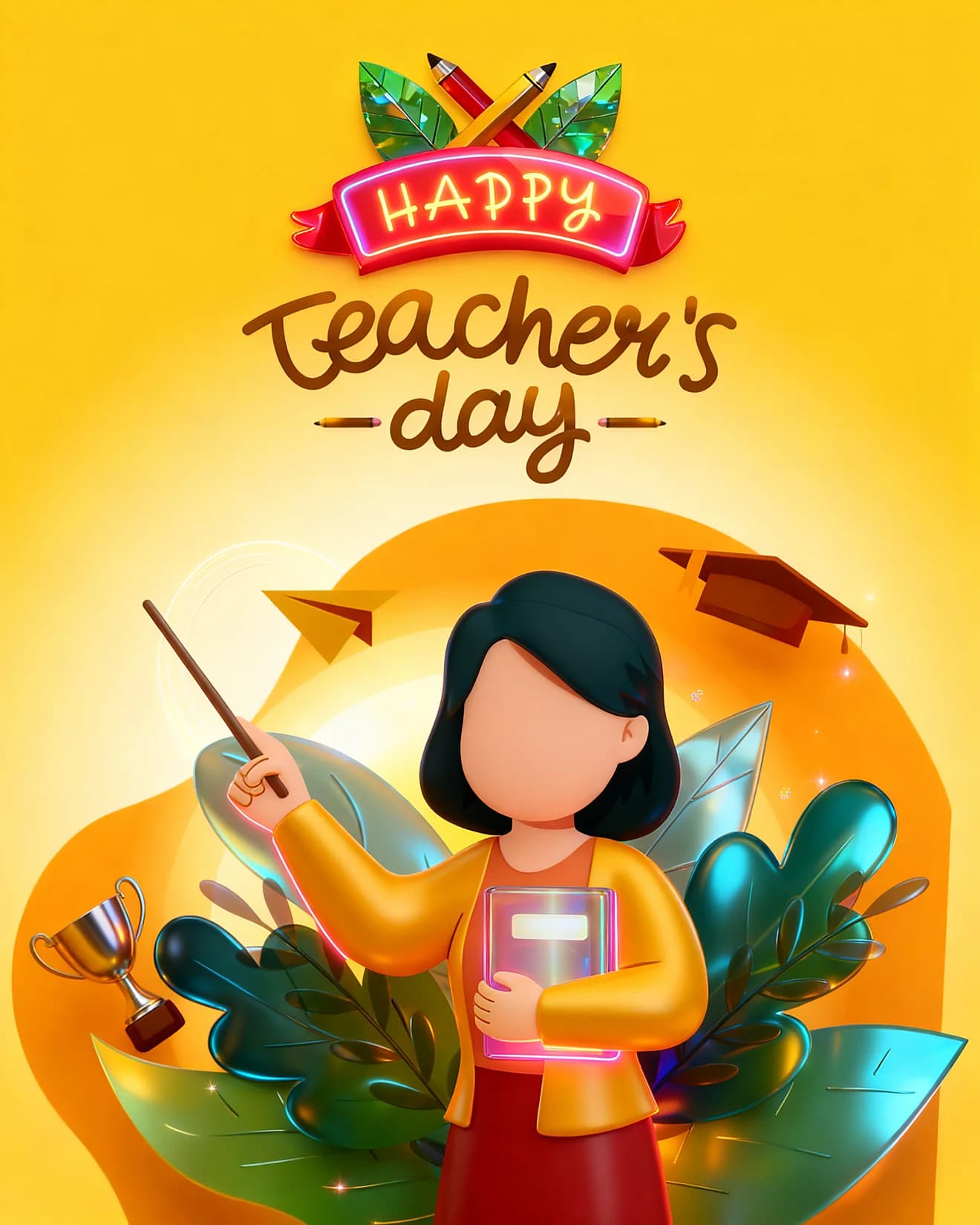 Pointer Up Proud Teacher Pointer Up Proud Teacher