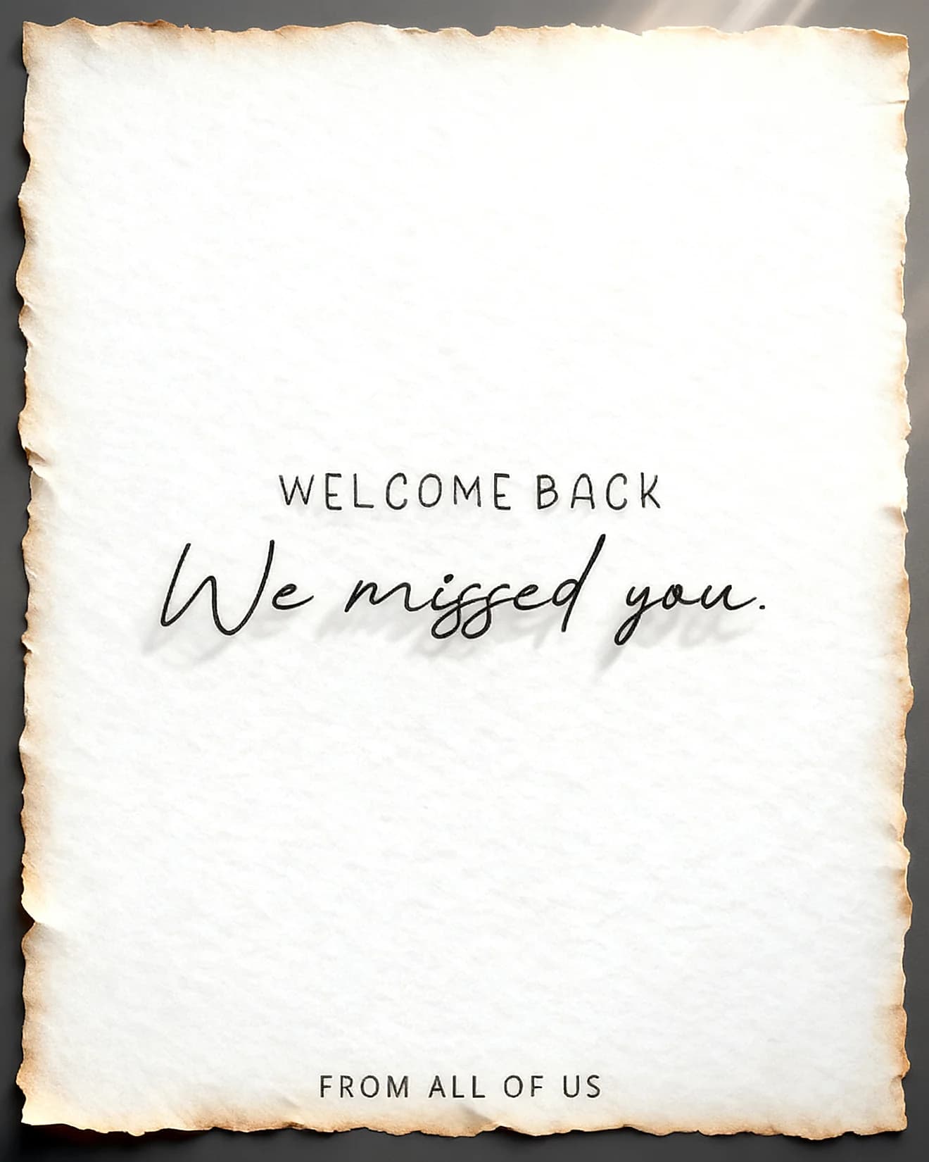 We Missed You We Missed You