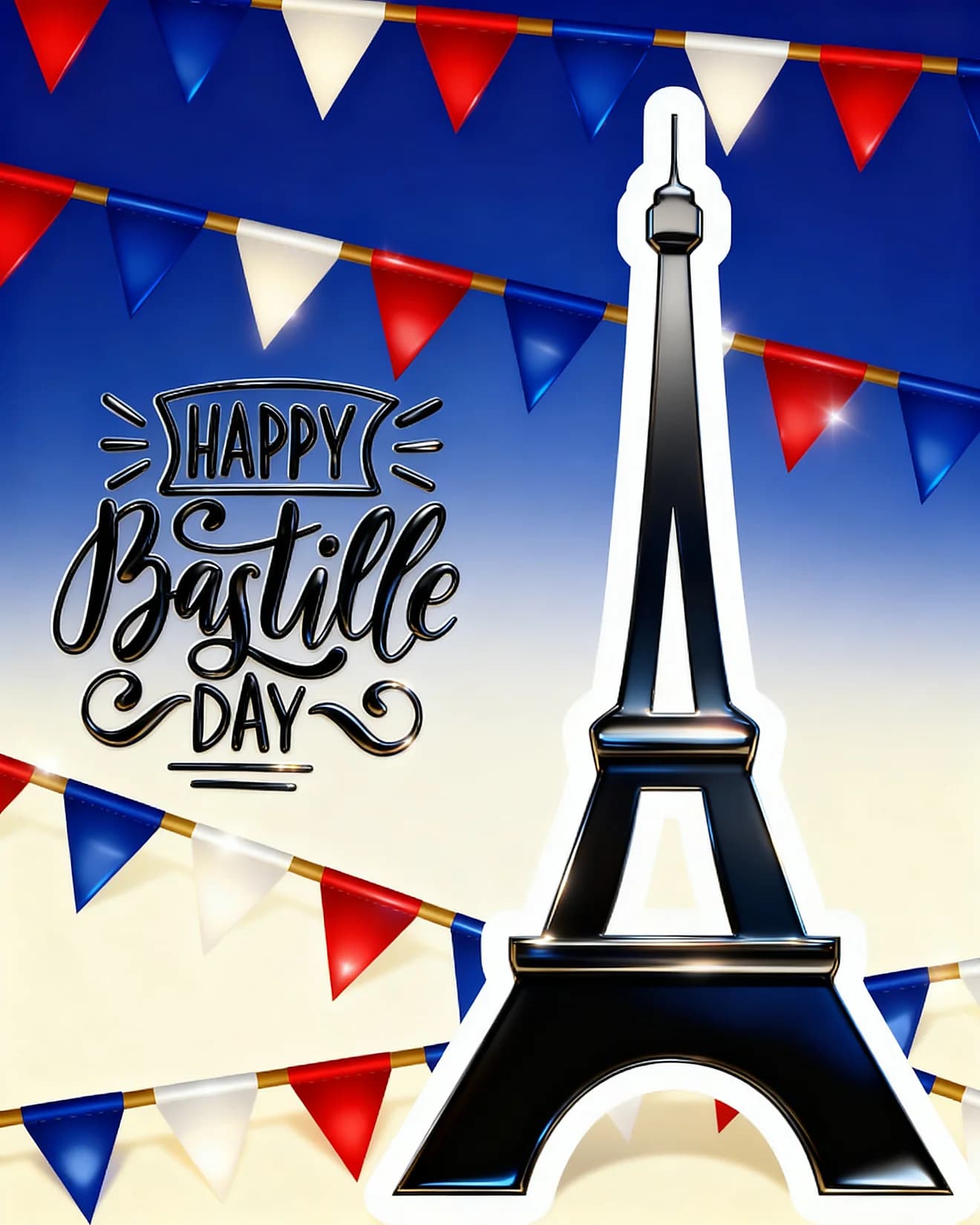 Eiffel Tower Bunting Eiffel Tower Bunting