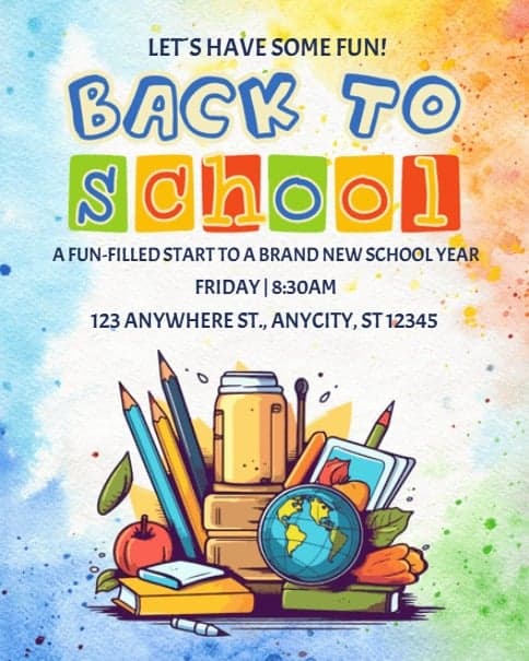 Back to School Party Back to School Party