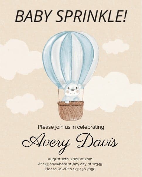 Balloon Baby Sprinkle Balloon Baby Sprinkle