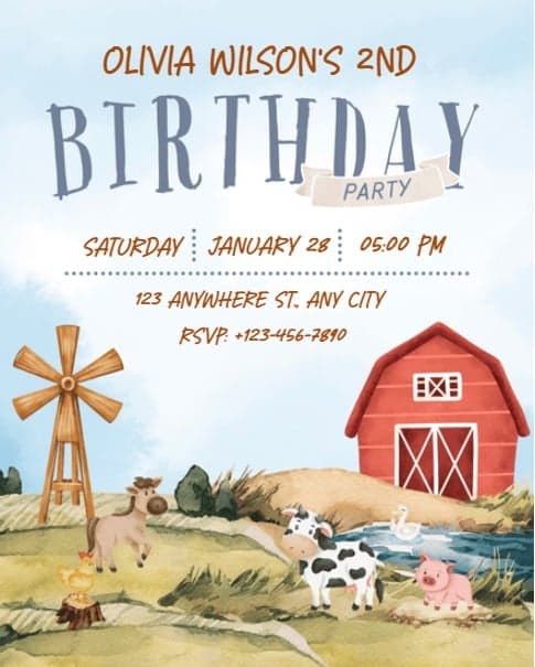 Toddler Farm Birthday Toddler Farm Birthday
